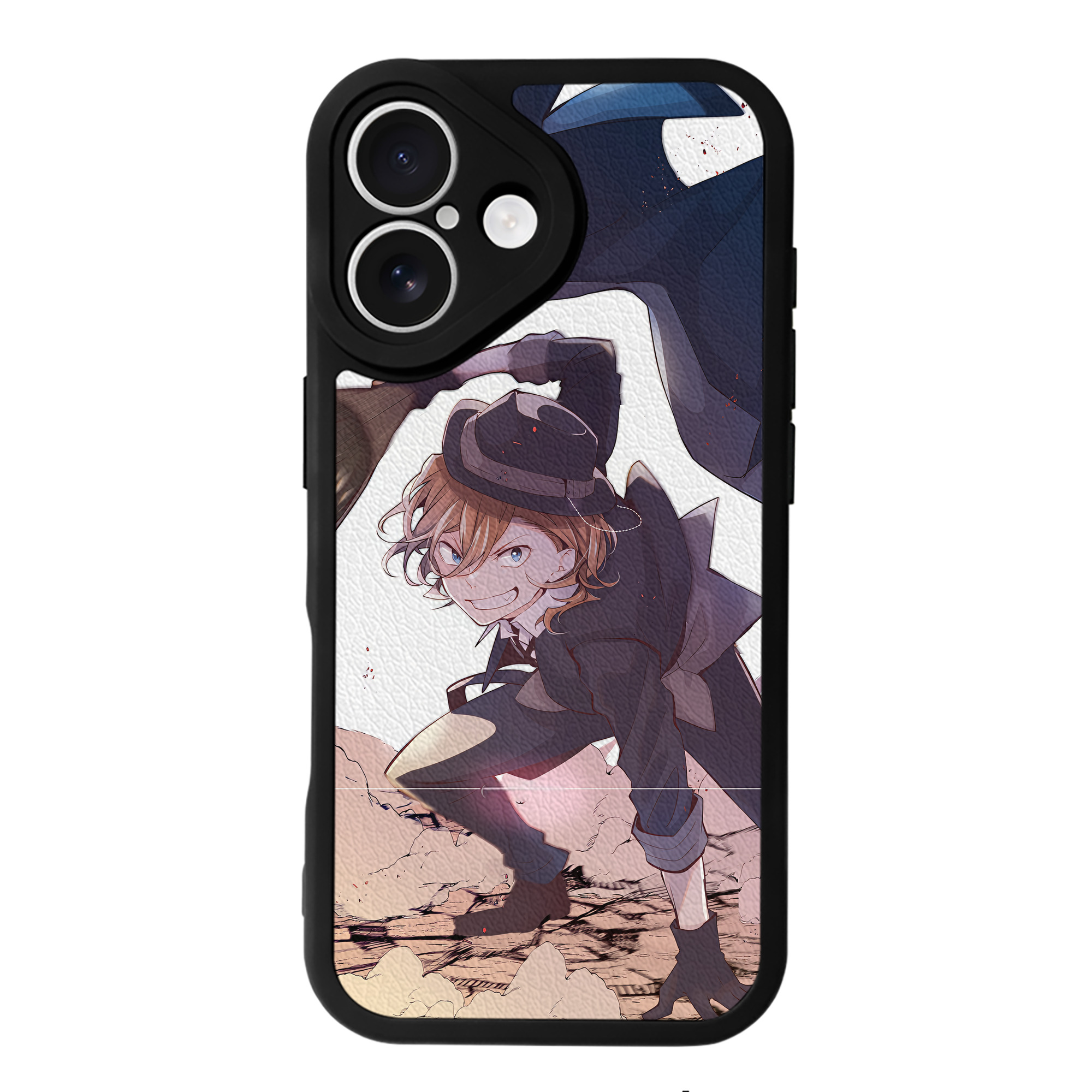 （画像用） 文豪ストレイドッグス Bungo Stray Dogs 【iPhone 16シリーズ対応】シリコンスマホケース（レザー調） 材質：シリコン